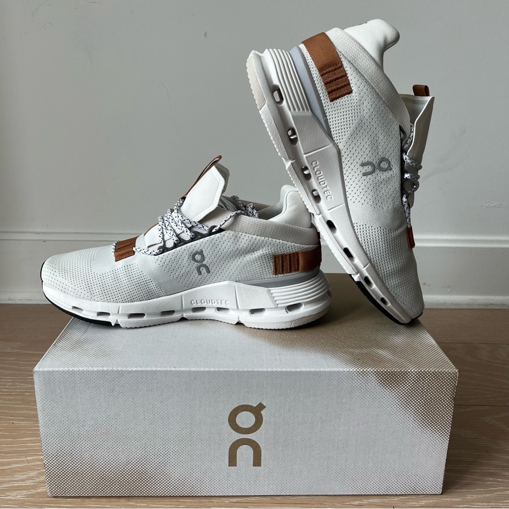 ON Running Couldnova Women Shoes Size 8 White Pearl - Picture 8 of 12